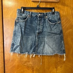 We The Free Distressed denim mini skirt size 29